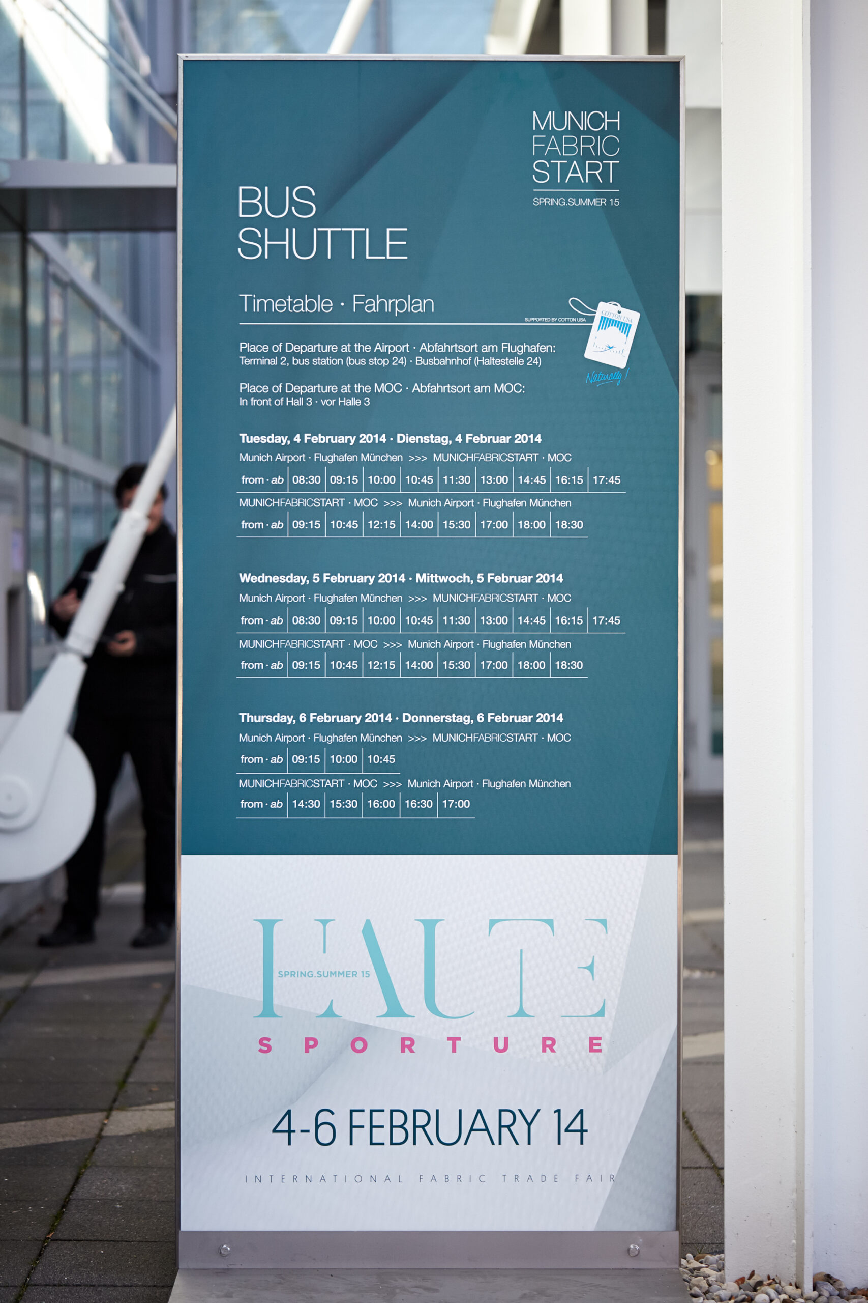 Informationstafel für Messe, Event, Ausstellung oder Ladengeschäft, individuell für Sie produziert von der KBZ Werbetechnik in Köln